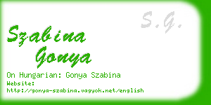 szabina gonya business card